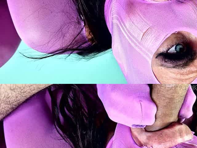 POV Katy Kat Pink Nylon Encasement Blowjob