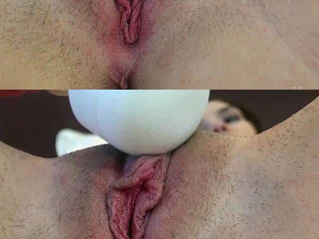 Small Titted Mom Uses Toys And Real Dong