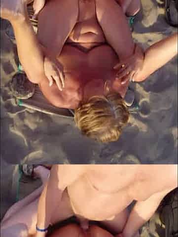 Marie serviced on the beach