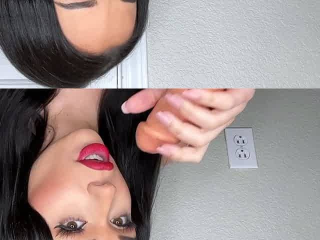 Masturbating loving babe solo toy plays with enthusiasm