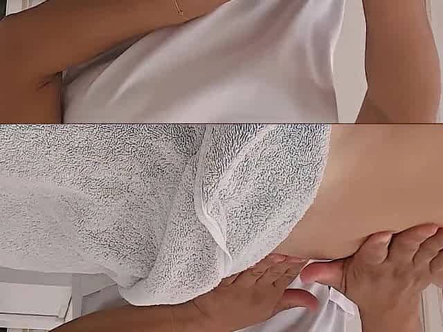 Consummate tugjob with pleased ending in massage parlor