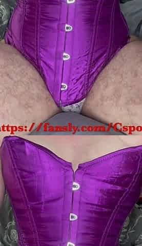 Cspot in a Purple Corset Edging to a Loud Orgasm
