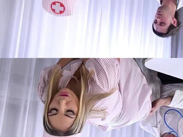 Big tits nurse titty fuck with cum on tits