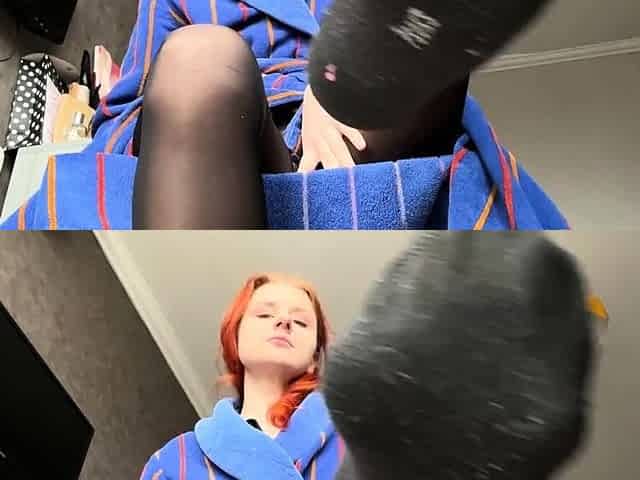 Cock Sucking Redhead With A Foot Fetish