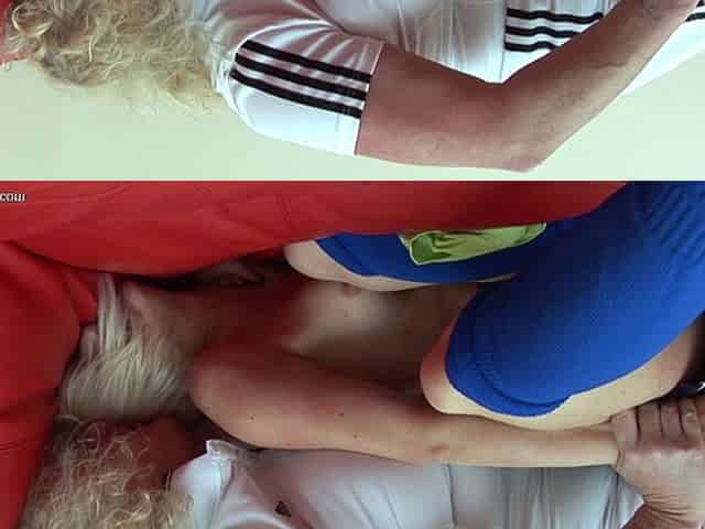 Lesbian big boob MILF Leya Faclon