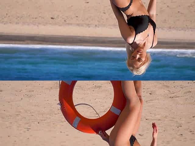 Lovita Fate is having fun with a guy at the beach in pov style