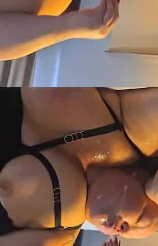 Greedy Piggy Plays with BBC Cum After Sloppy Throatpie