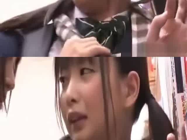 Japanese lesbian in library
