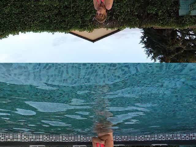 That guy suddenly takes my bikini off to screw me in the swimming pool