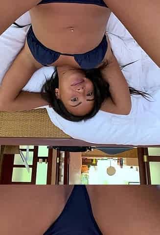 Busty brunette solo masturbation