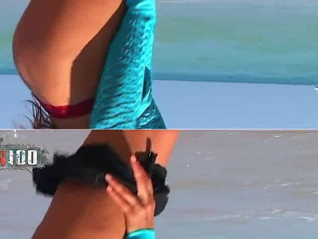 Vayana Hawt Brunette hair Vayana Stripping at the Beach