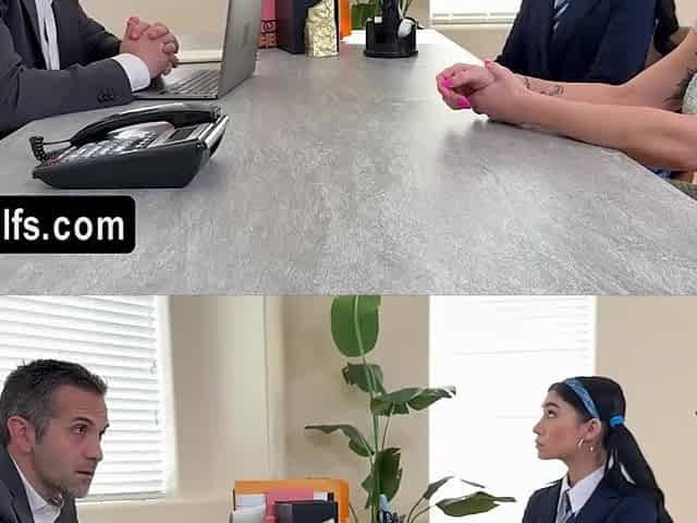 Excited mother I'd like to fuck and a cute teen screwed by the principal