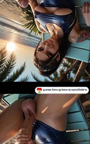 AI futa babe handjobs huge cock till cum