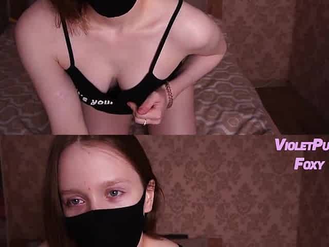 Amateur teat climax from modest brunette hair