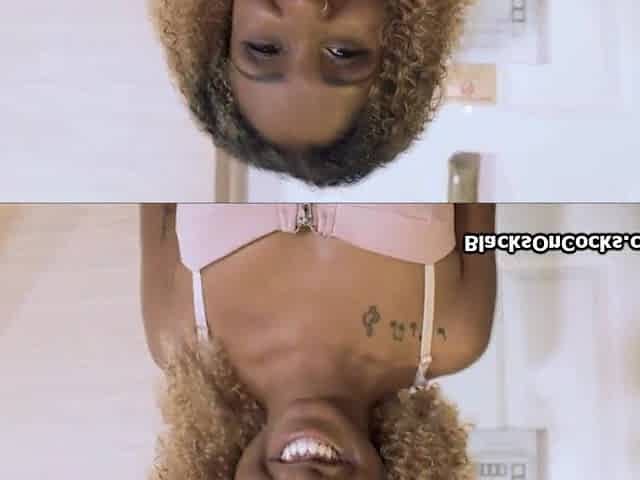 Black amateur oiled and drilled on auditions