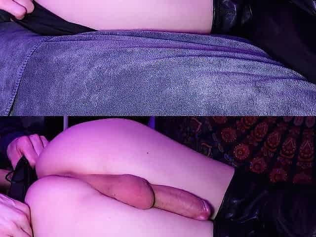 Large Knob Femboy makes me cum twice pounding my butt