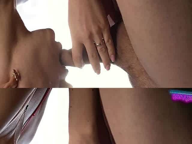I played with his foreskin and this guy thanked me with large ejaculation