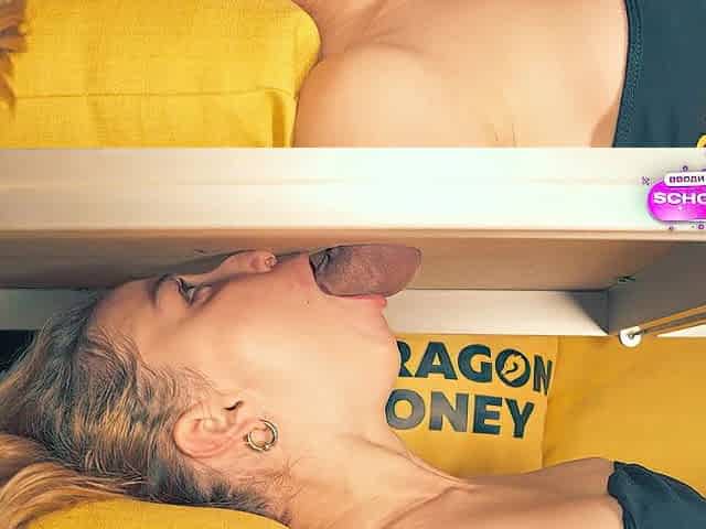 Step Sister gives a Oral a Edging and Pulsating underneath Milking Table