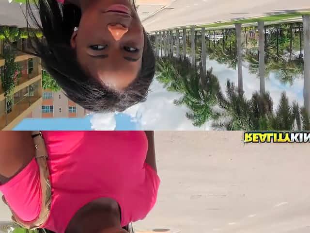 Black teen amateur makes POV porn