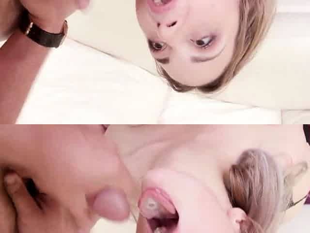 Busty amateur girlfriend anal with facial cumshot