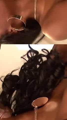 Horny black dude breading his girl
