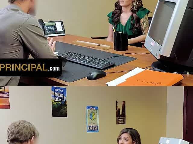 Stepmom Is Called To The Principals Office For Naughty Behaviour - Harper Madison And Ryan Mclane