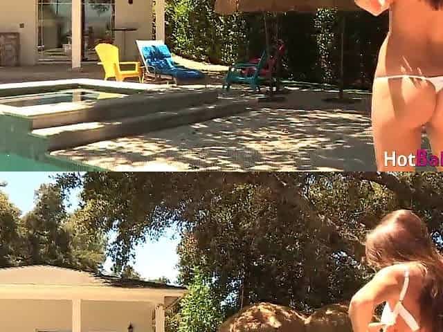 Blond pornstar Brett Rossi orally cheerful by brunette hair lesbian