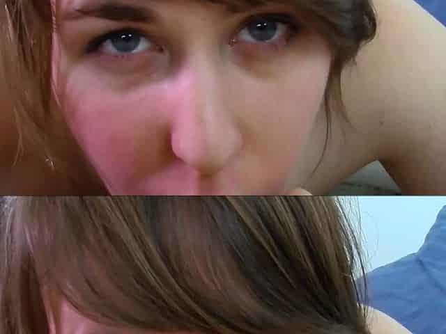 Mature brunette amateur giving a great POV blowjob