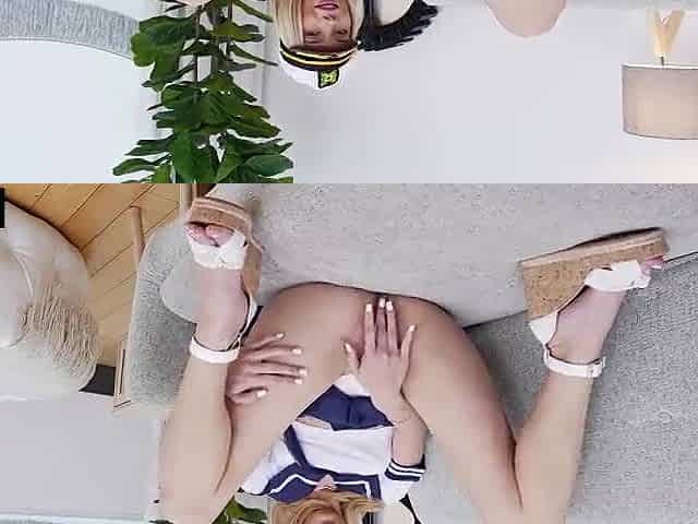 Spinner Wench Turns Chubby Ramrod Into A Slide And Slip
