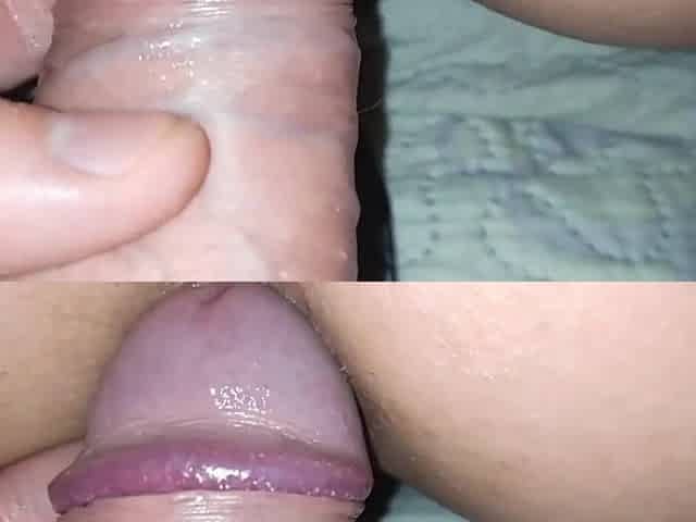 1st Sex! Trying to Screw in Taut Butt and Snatch, Large Cum on Her Abdomen