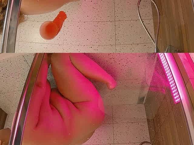 MILF with Huge Tits Bounces on Dildo and Sucking Another One, Cumming Hard in Her Wet Pussy