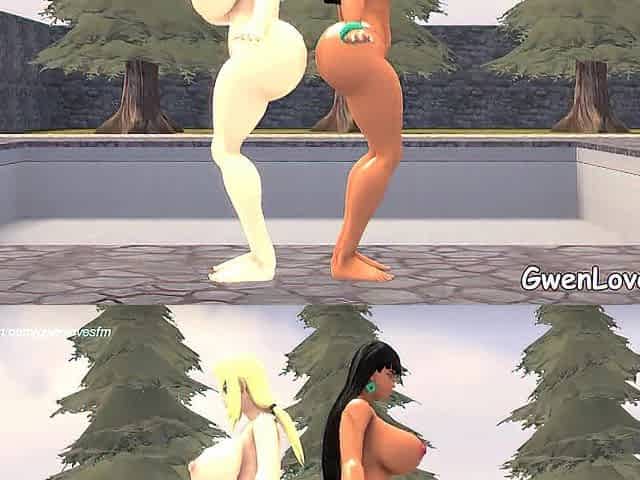 Chell & Tsunade - Frienship Dance (SFM Animation).(HD)