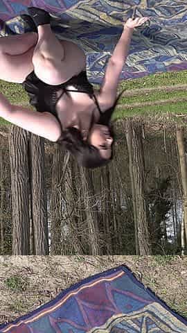 Fat German Slut Pissing in the Woods