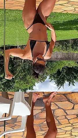 First She Took a Shower with a Hose. Then, She Took a Shower with a Dick.