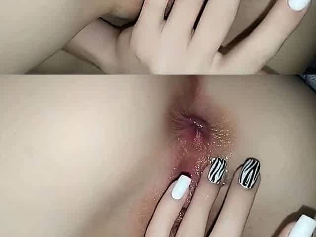 Russian Schoolgirl Squirts from Fingering Her Creamy Pussy