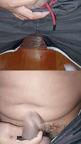 Chubbyboy masturbating in advance of gonna daybed.