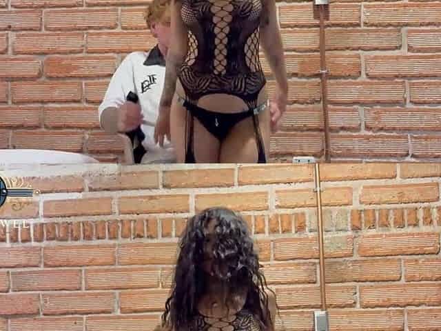 little italian hotty takes it hard in front of her spouse!