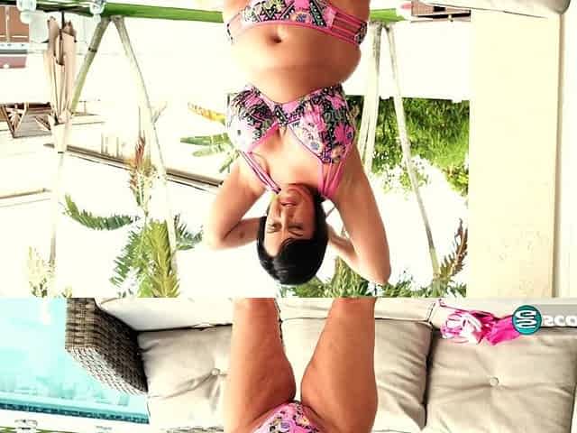 Wife and mom's outdoor bikini, tits and pussy show - Kristee Lixx - 40SomethingMag