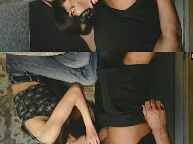 Tiny slender gal sucks large rod and gets mouthful of cum - PlayingGods