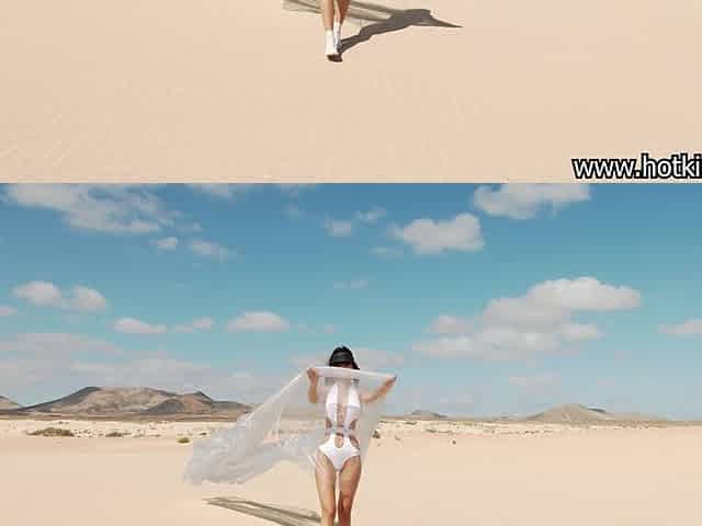 Hotkinkyjo Self Anal Fisting & Prolapse in White Bikini in the Wind