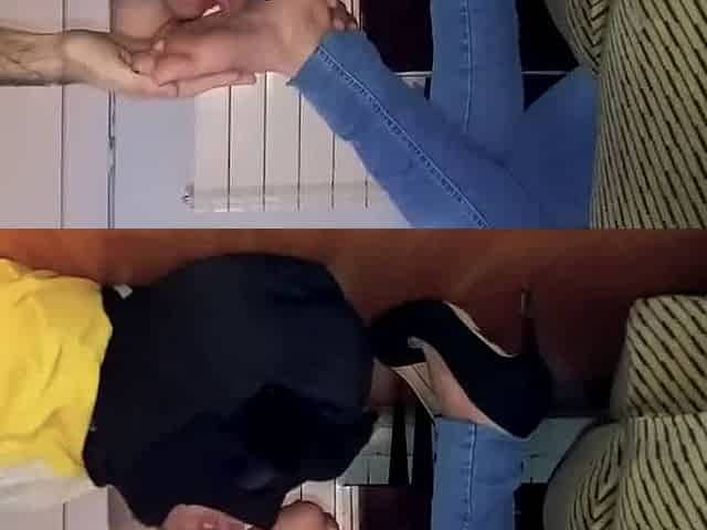 Sweaty stinky foot domination