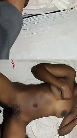 Black Busty Girl Gave Her Boyfriend a Missionary Sex While Her StepBrother Watches
