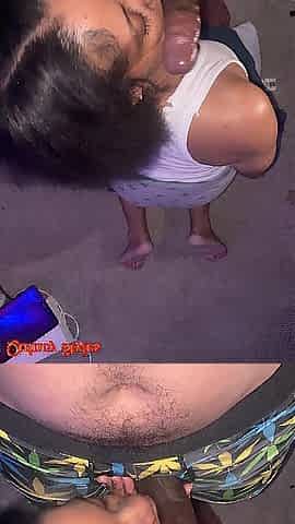 Step sis let her girlfriend see her suck my bbc
