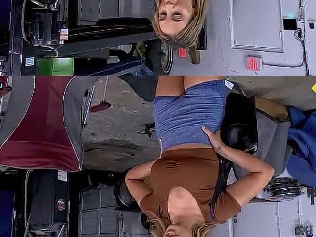 Monica Minx's Car Trouble: Supple Golden-haired Pays Mechanic with XXX Yoga
