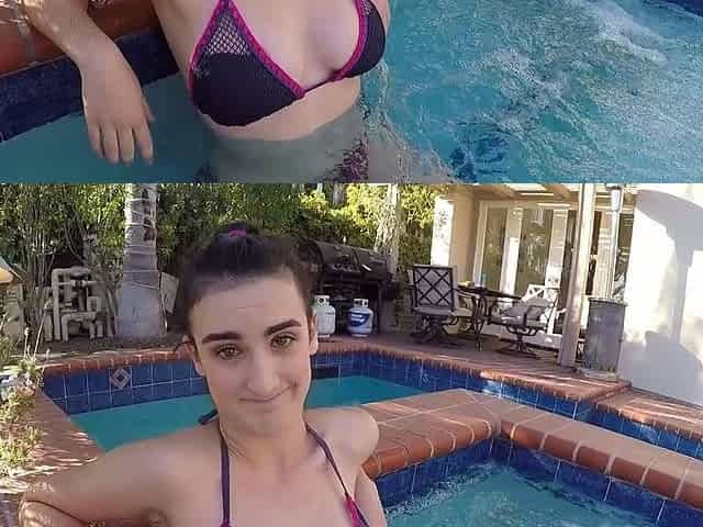 Sexy teen babes outdoor teasing