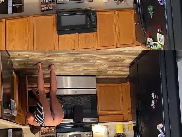 Lewd Housewife Rewarded After Cleaning the Kitchen