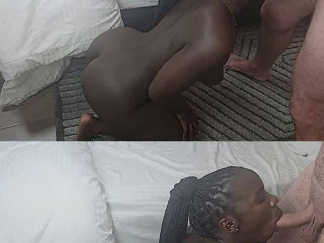 Nice large ebony booty makes me cum