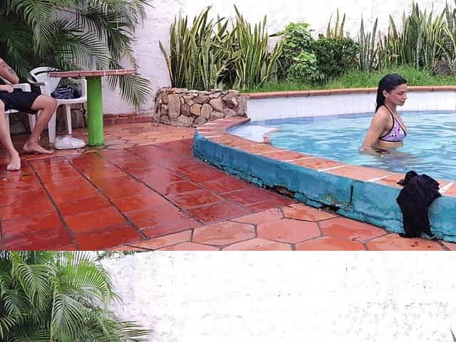 I Fuck My Latina Stepmom in the Bathroom of My House After Fucking Together in the Pool Real Amateur Sex