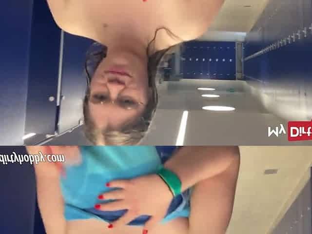 My Dirty Hobby - Nerdy babe swallows in the locker room