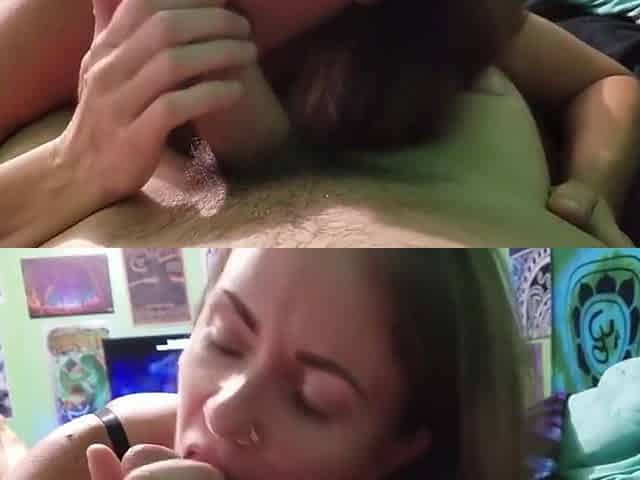 Blowjob blooper, Bust and missed cum shot, didn't want to delete